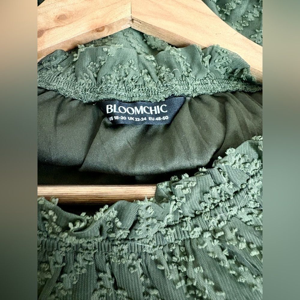 BloomChic Olive Textured Midi Dress 18-20 (XXL) - Picture 3 of 3